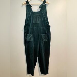 ModCloth Patches of Perfection Corduroy Overalls Green Size 1X